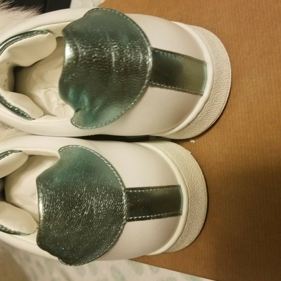 Joshua*s Women Gomma Leather Fox Fur Sneakers $607 - Picture 10 of 11